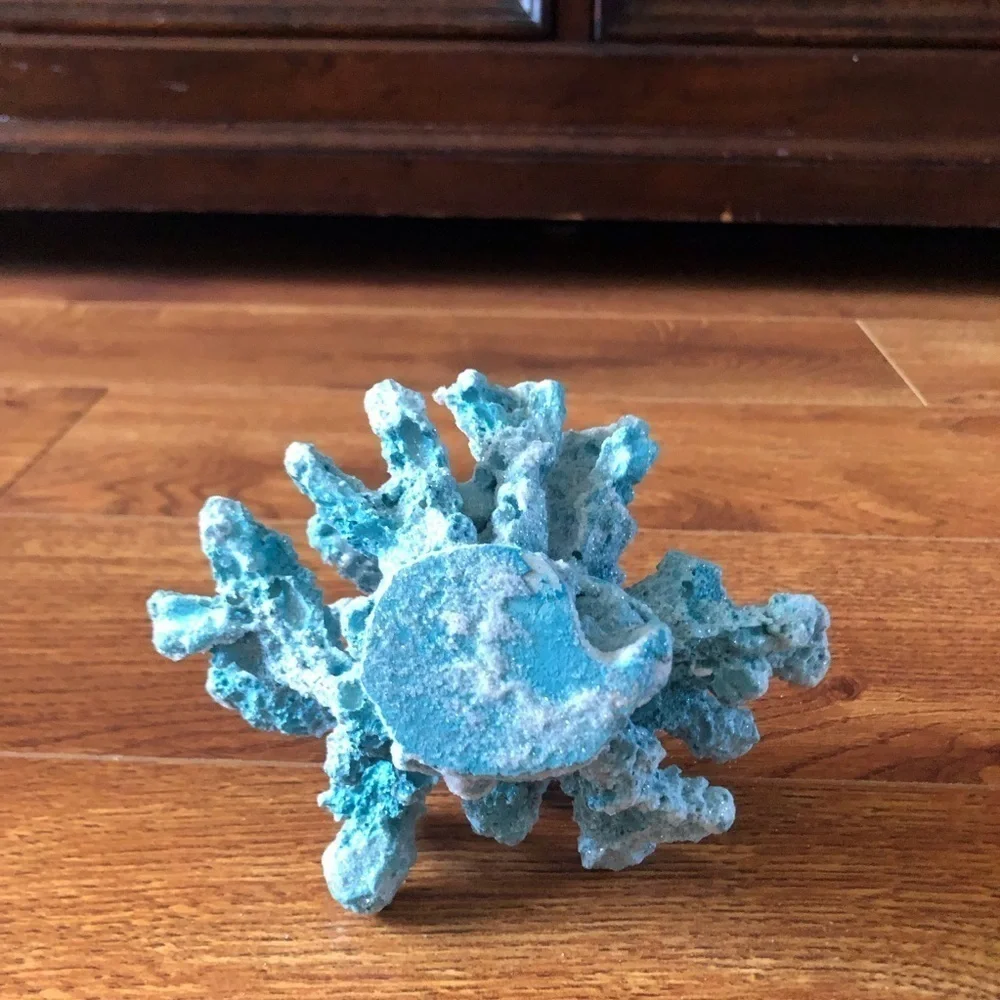 Blue resin coral decor